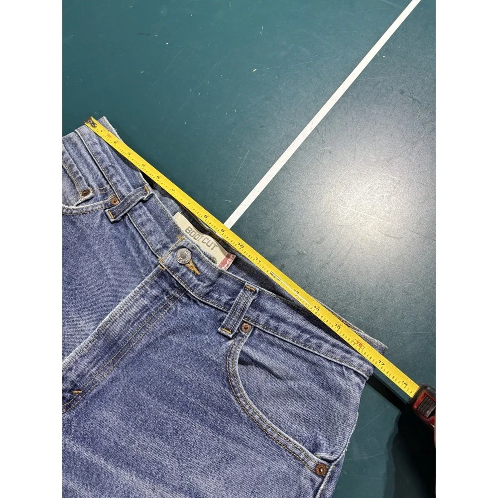 Vintage Levis 517 Bootcut Jeans 34x31 Blue Faded Distressed Denim Western Y2K